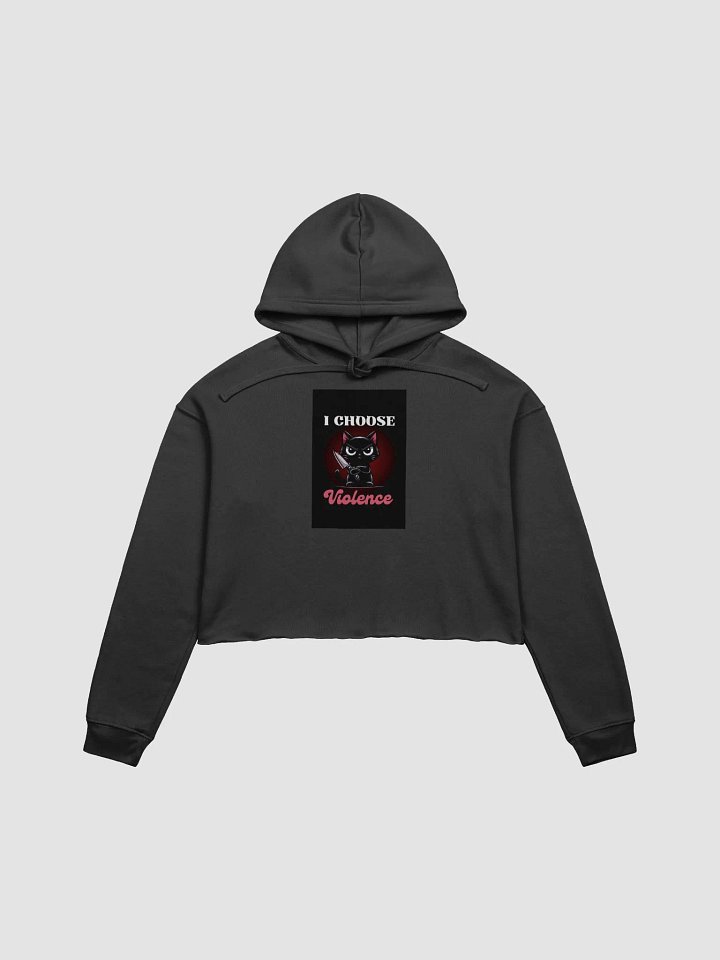 Agresive Cat Knife Crop Hoodie product image (1)