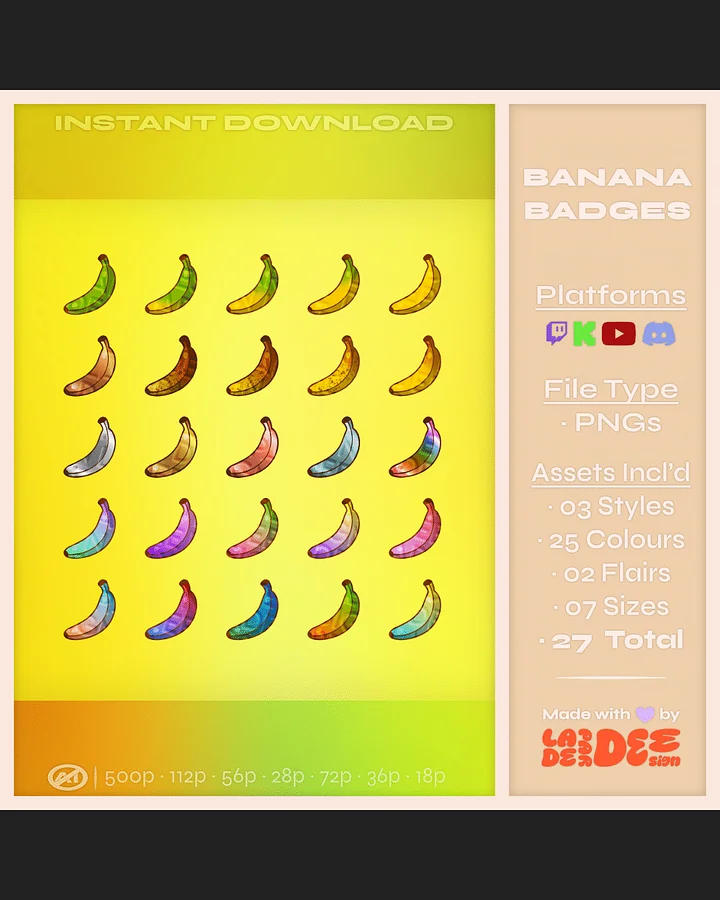 Banana Badges product image (1)