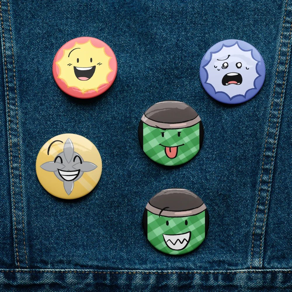 Badgey Amulet Basket Button Pin Set product image (11)