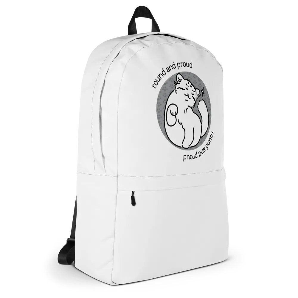 Round and Proud Manul Unlabeled Version - Backpack product image (4)