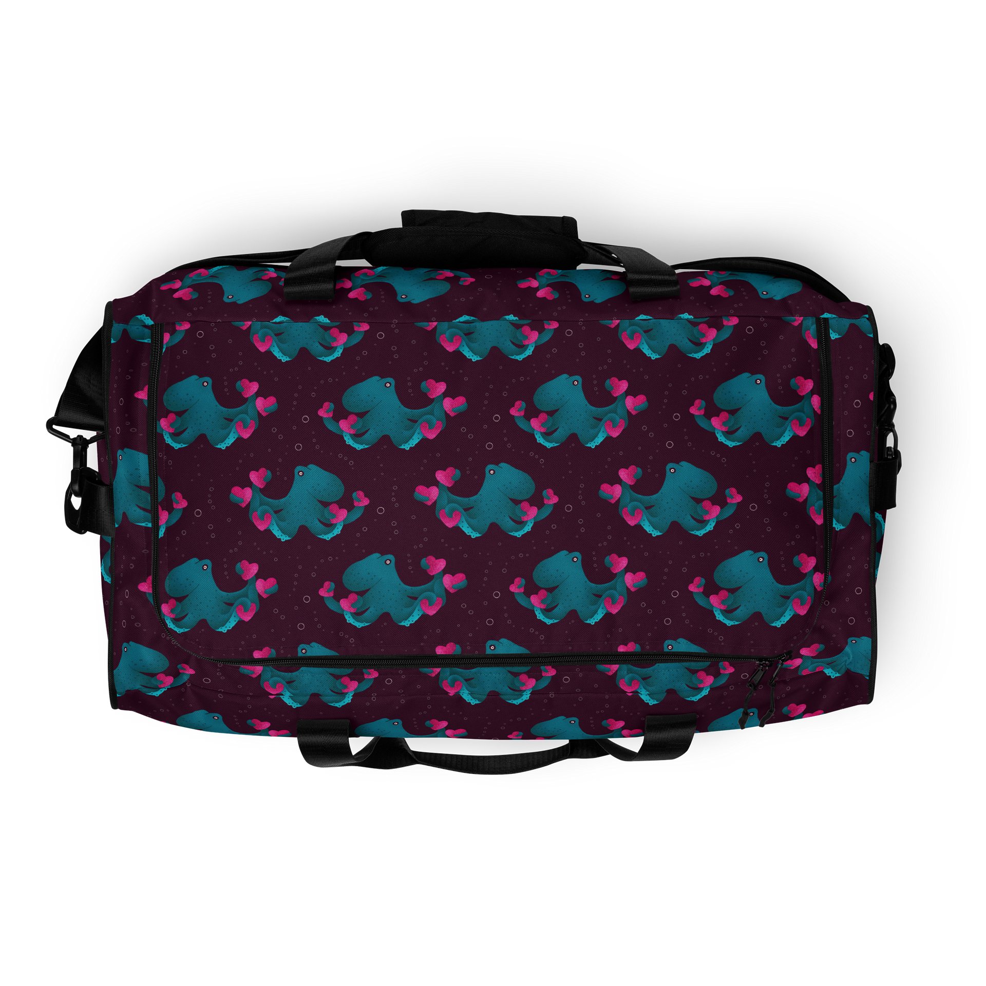 Octopus and Hearts Duffel Bag product image (8)