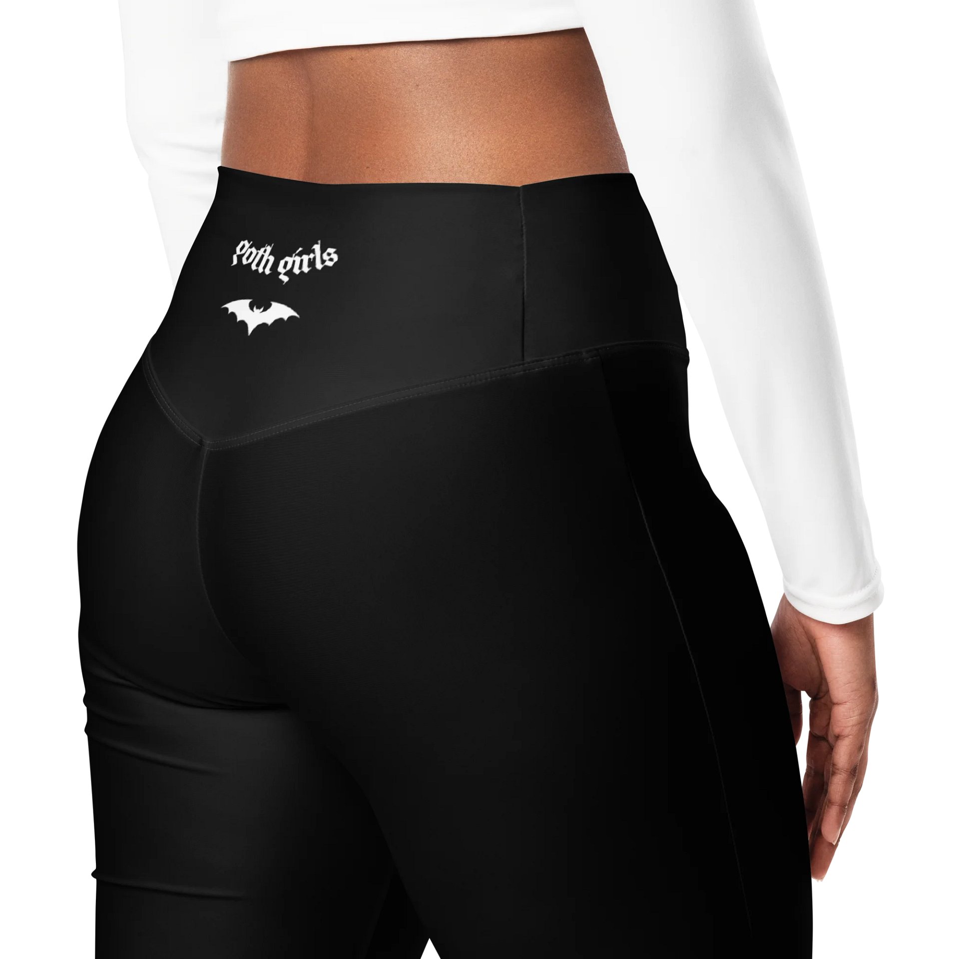 Goth Girl Flare Leggings (Recycled Polyester) product image (8)