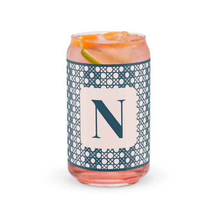 Le Rose Blue Monogram N Can-Shaped Glass product image (2)