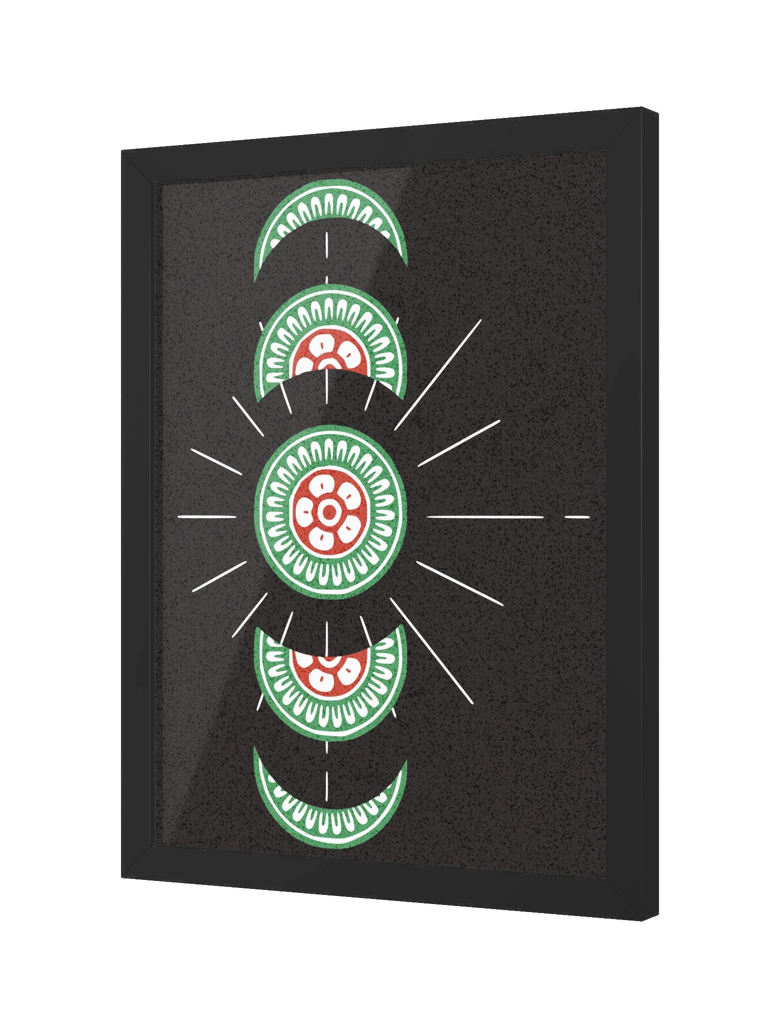 Mahjong 1 of Dots Moon Phases Board Game Room Poster - FRAMED product image (2)