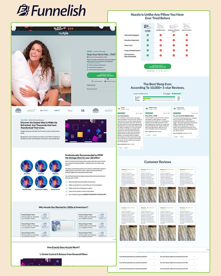 Nuzzle Pillow Product Page | Funnelish Template product image (1)