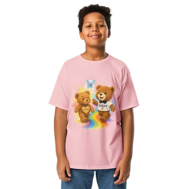 Fayzie & Bobzie – Follow Your Rainbow Pink Kids T-Shirt by FayzieBobs product image (1)