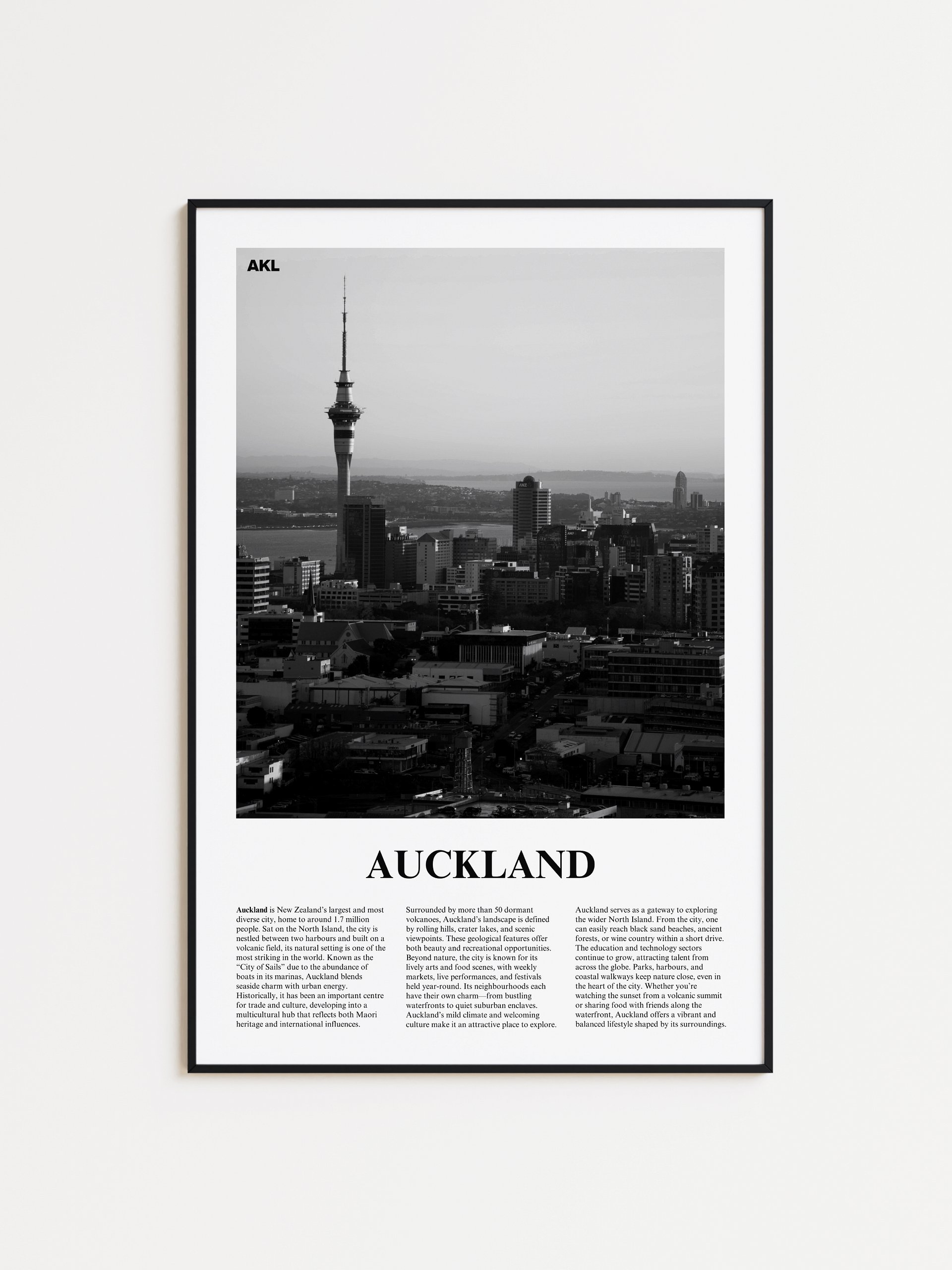 Auckland 02 Newspaper Poster | Framed product image (1)