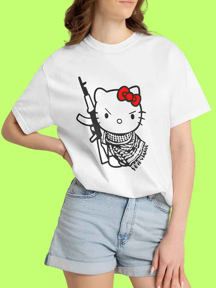 Resistance Kitty Keffiyeh Women’s Organic T-shirt product image (151)