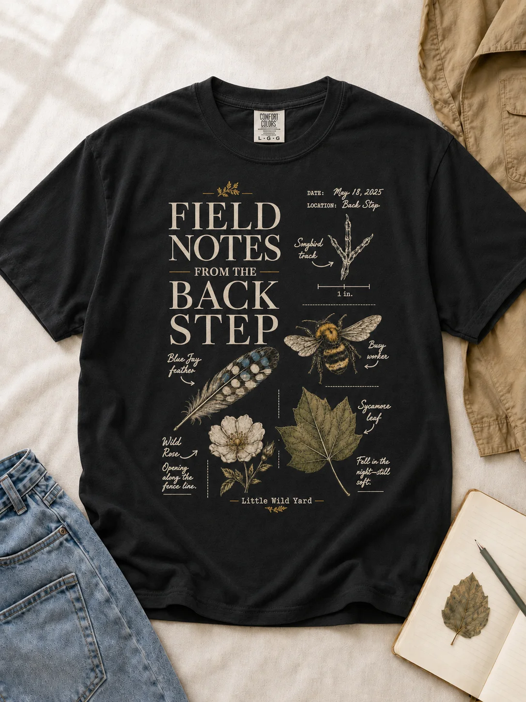 Field Notes From the Back Step T-shirt product image (1)