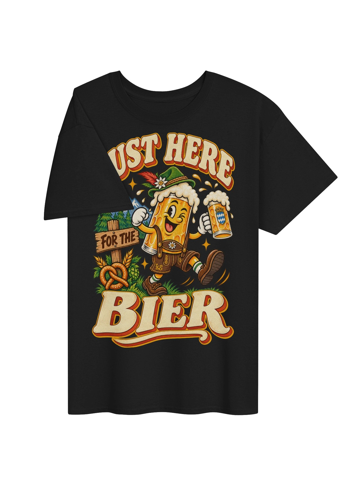 Just Here for the Bier Oktoberfest Funny Vintage Tee product image (29)