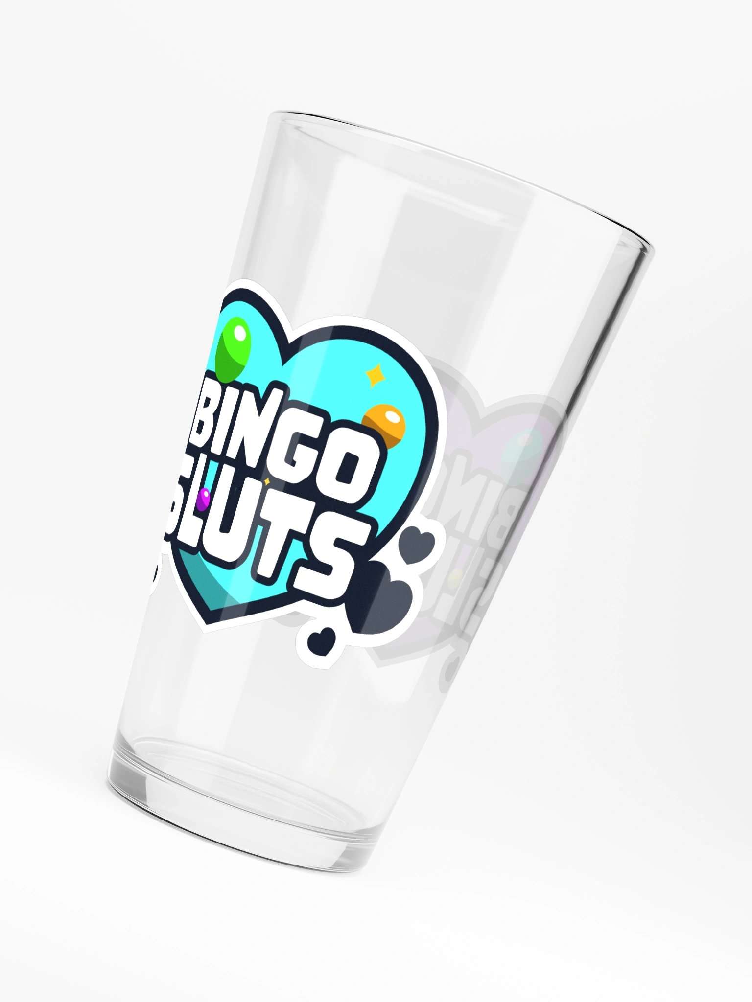 BINGO SLUTS PINT GLASS AQUA/PURPLE product image (6)