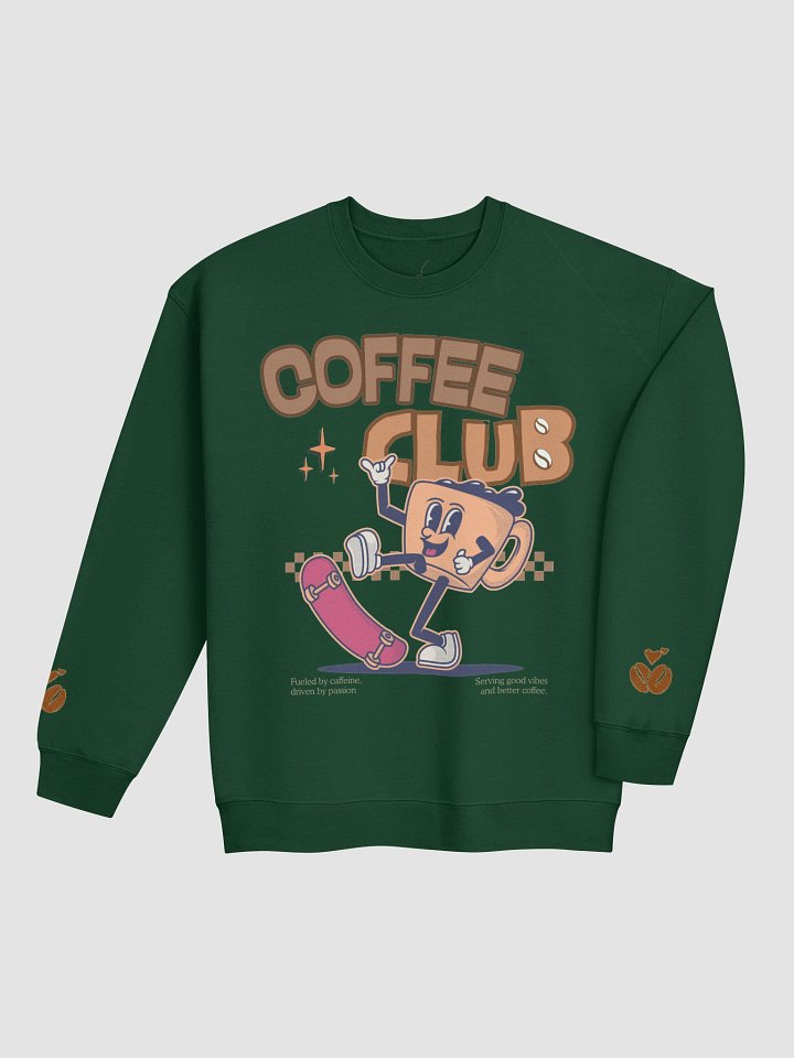 Coffee Club Skate Crewneck | Skating Coffee Crewneck Sweatshirt product image (2)