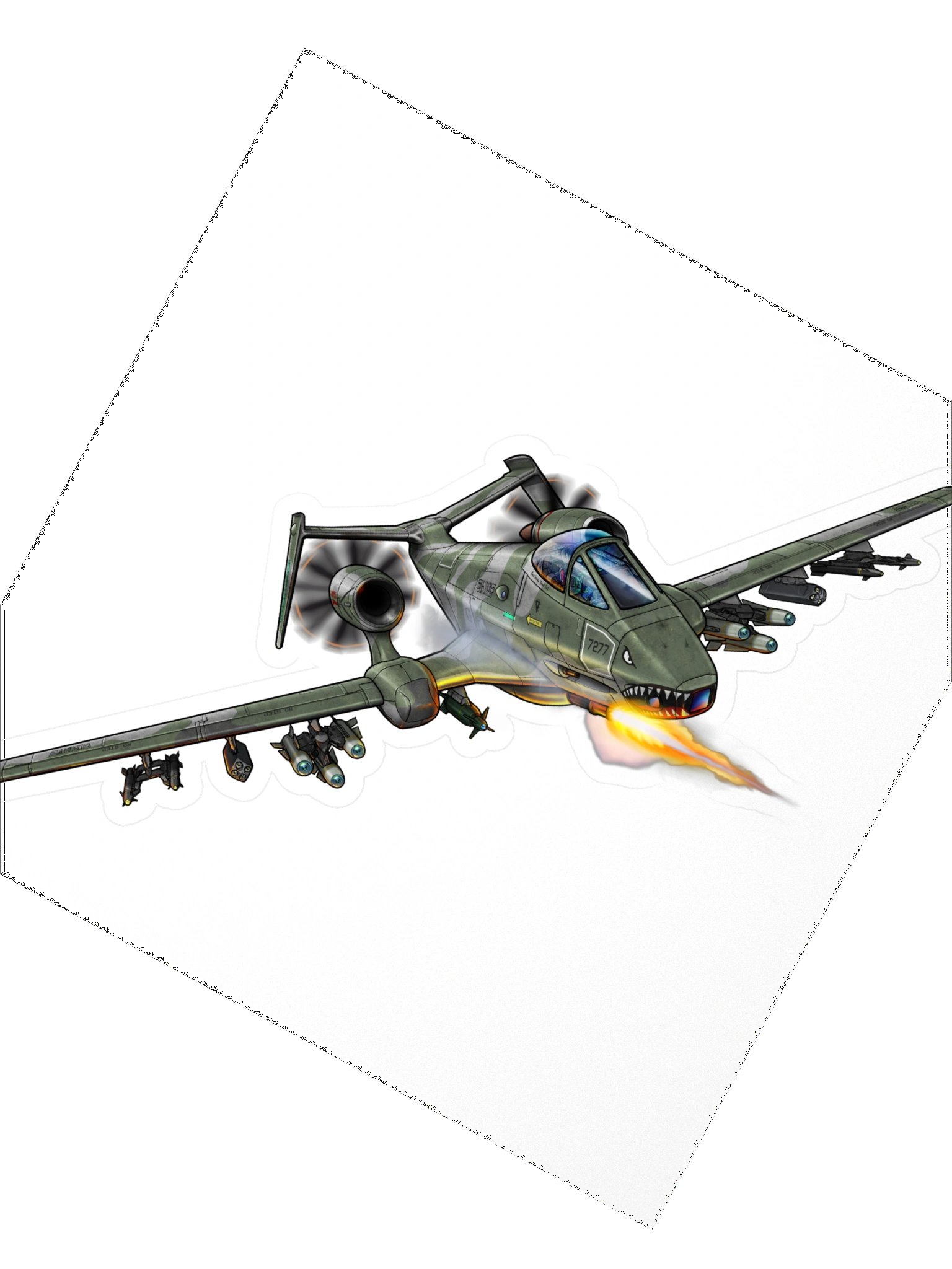 Brawler - Green Camo (5.5 inch Sticker) product image (2)