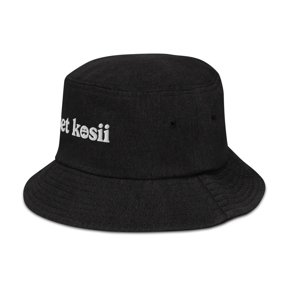 Get Kosii Embroidered Denim Bucket Hat product image (4)