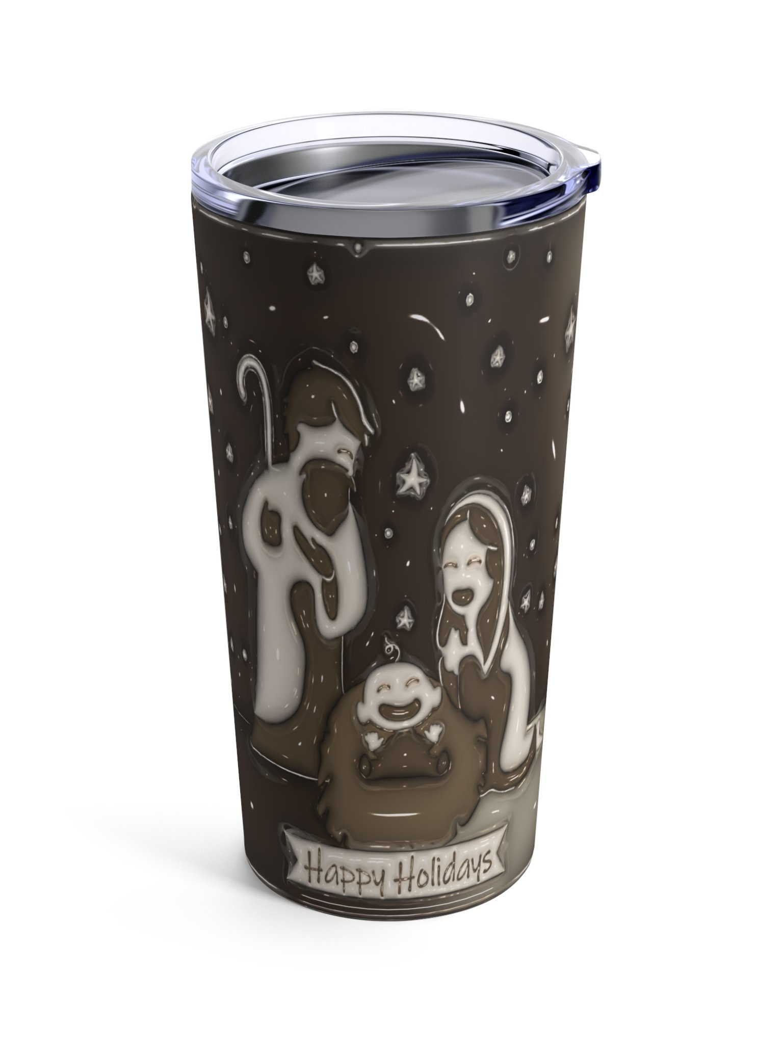 Happy Holidays Christmas Stainless Steel Tumbler product image (2)