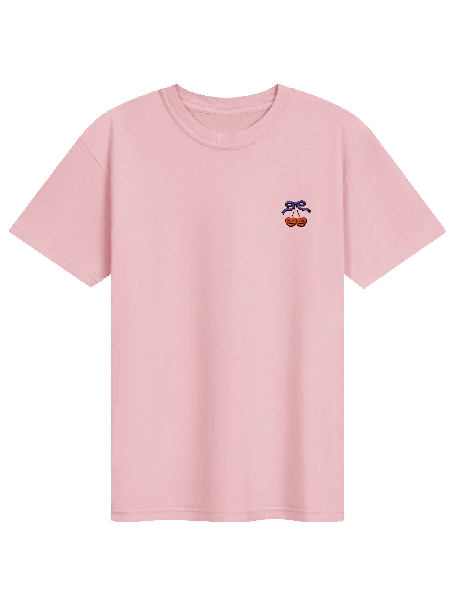 summerween pumpkin cherries embroidered shirt product image (17)