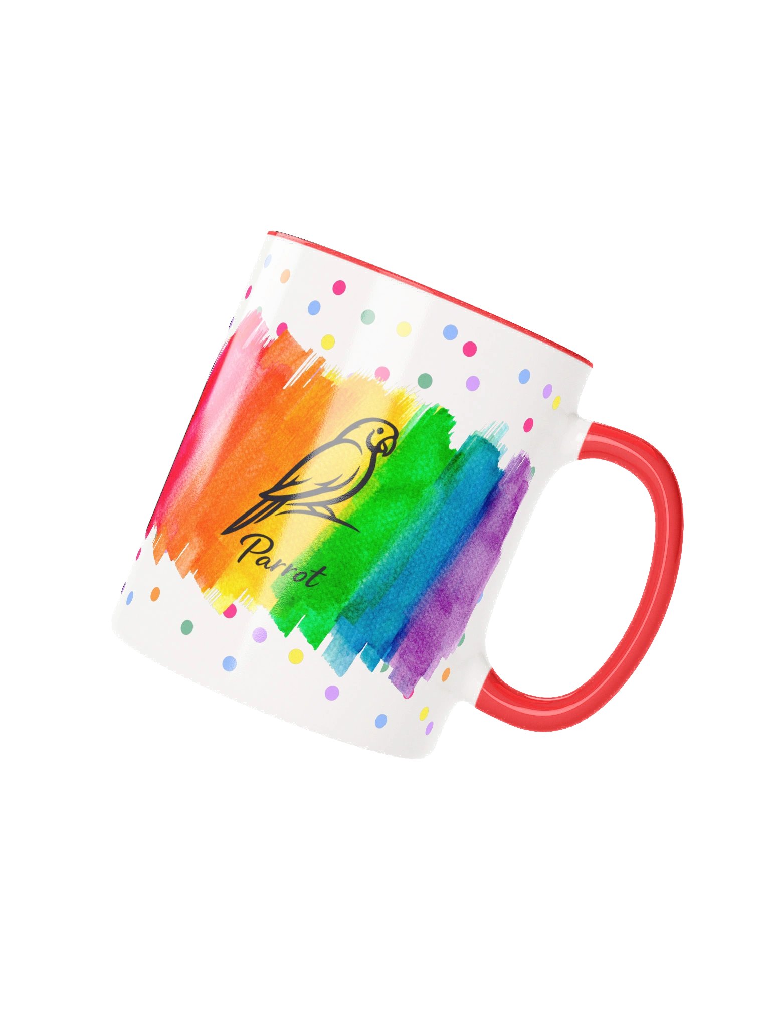 Colorburst Parrot Silhouette Mug – 11oz / 15oz product image (3)
