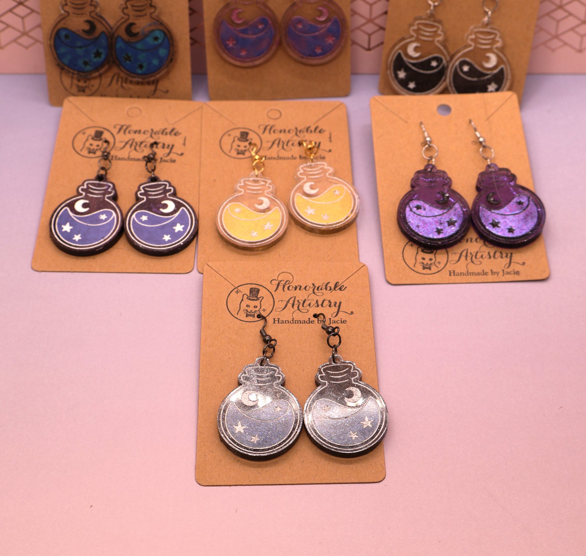 Celestial Potion Bottle Earrings product image (3)