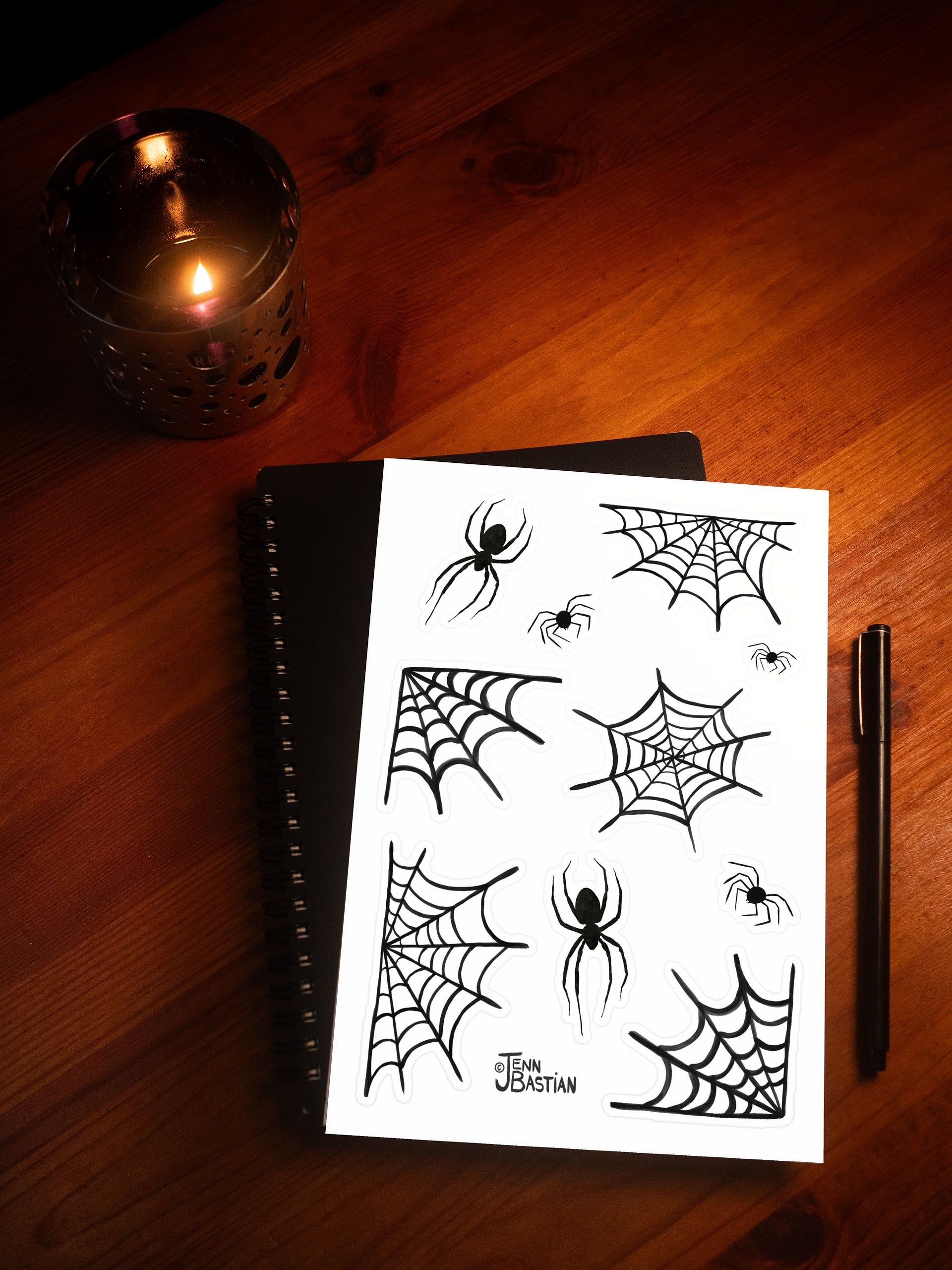 STICKER SHEET - SPIDERS & WEBS product image (2)