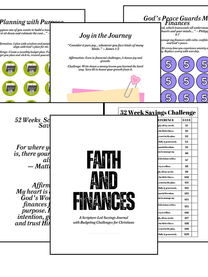 Faith & Finances Savings Challenge Workbook product image (1)