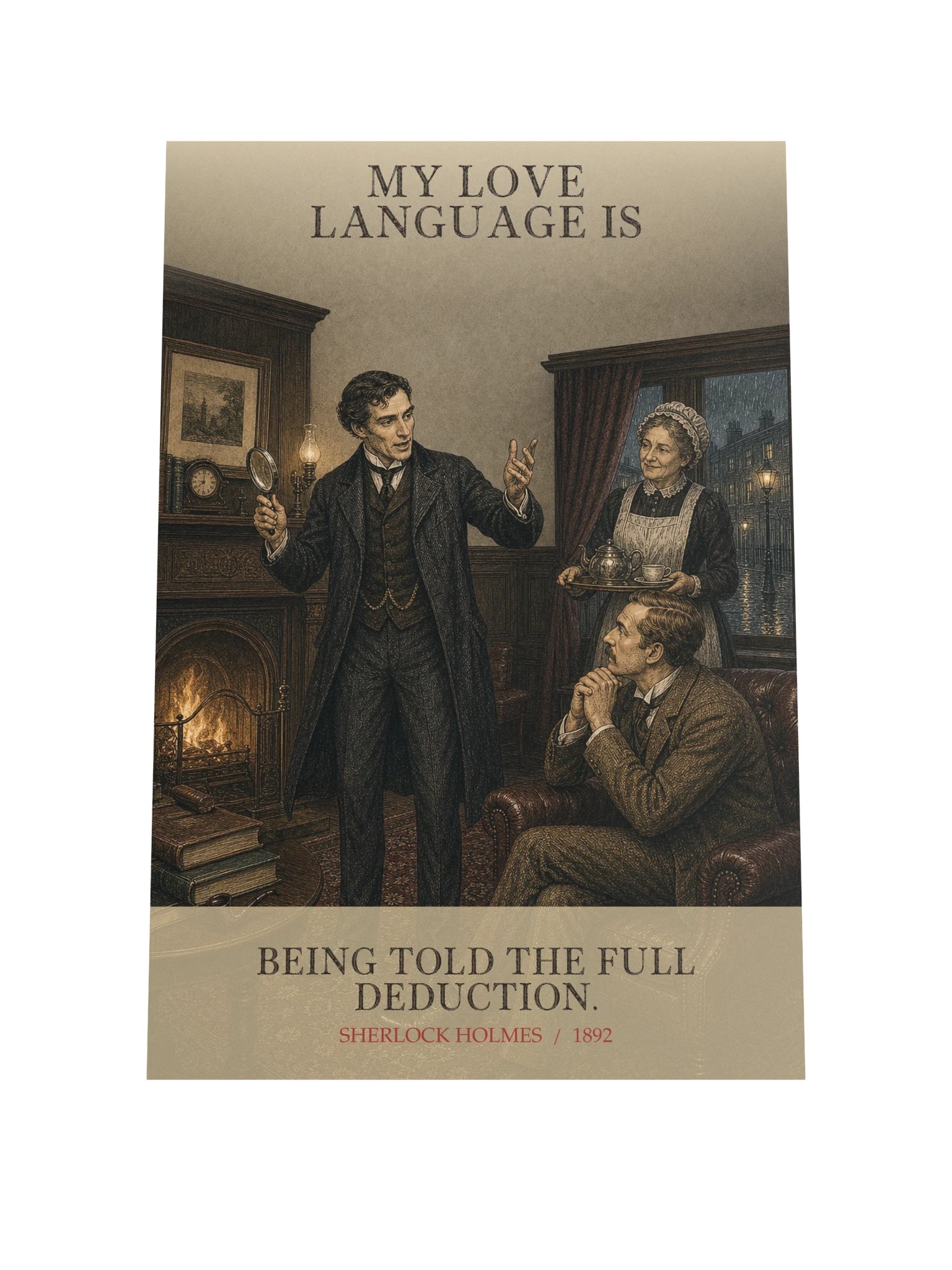Love Language Being Told Full Deduction -- The Adventures of Sherlock Holmes Art Print product image (9)
