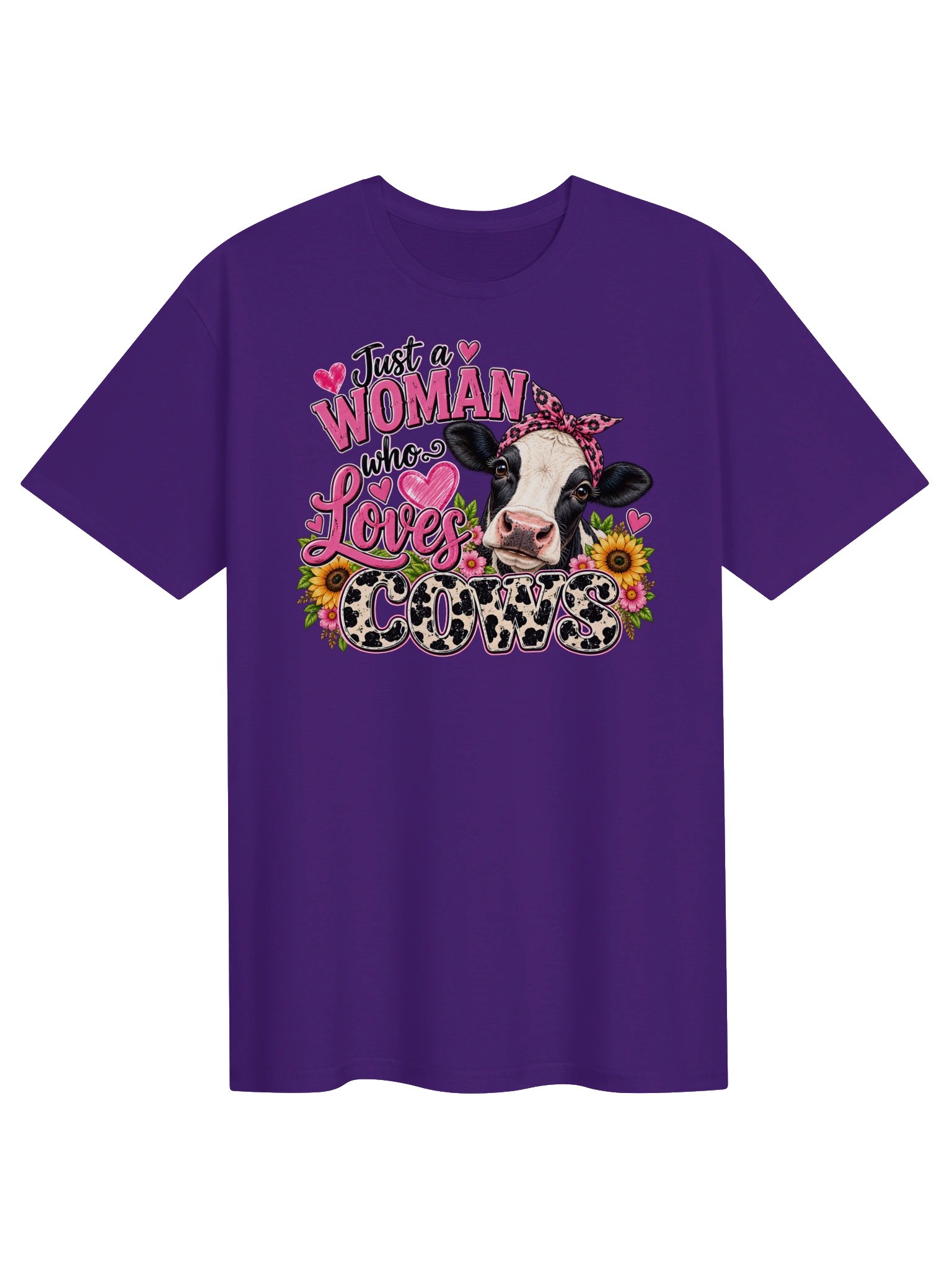 Just a Woman Who Loves Cows – Cow Lover T-Shirt product image (4)