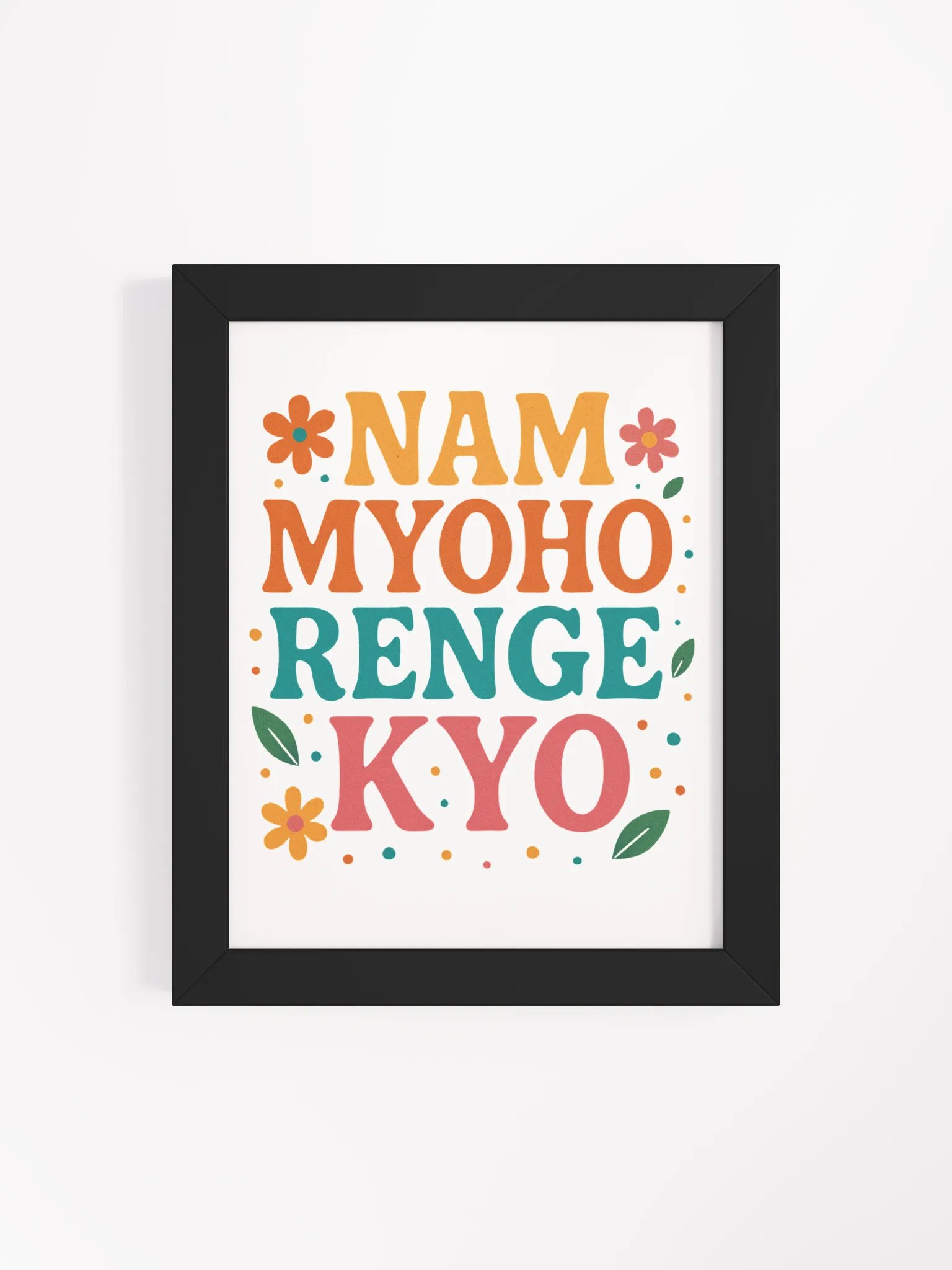 Nam Myoho Renge Kyo Colorful Framed Poster product image (4)