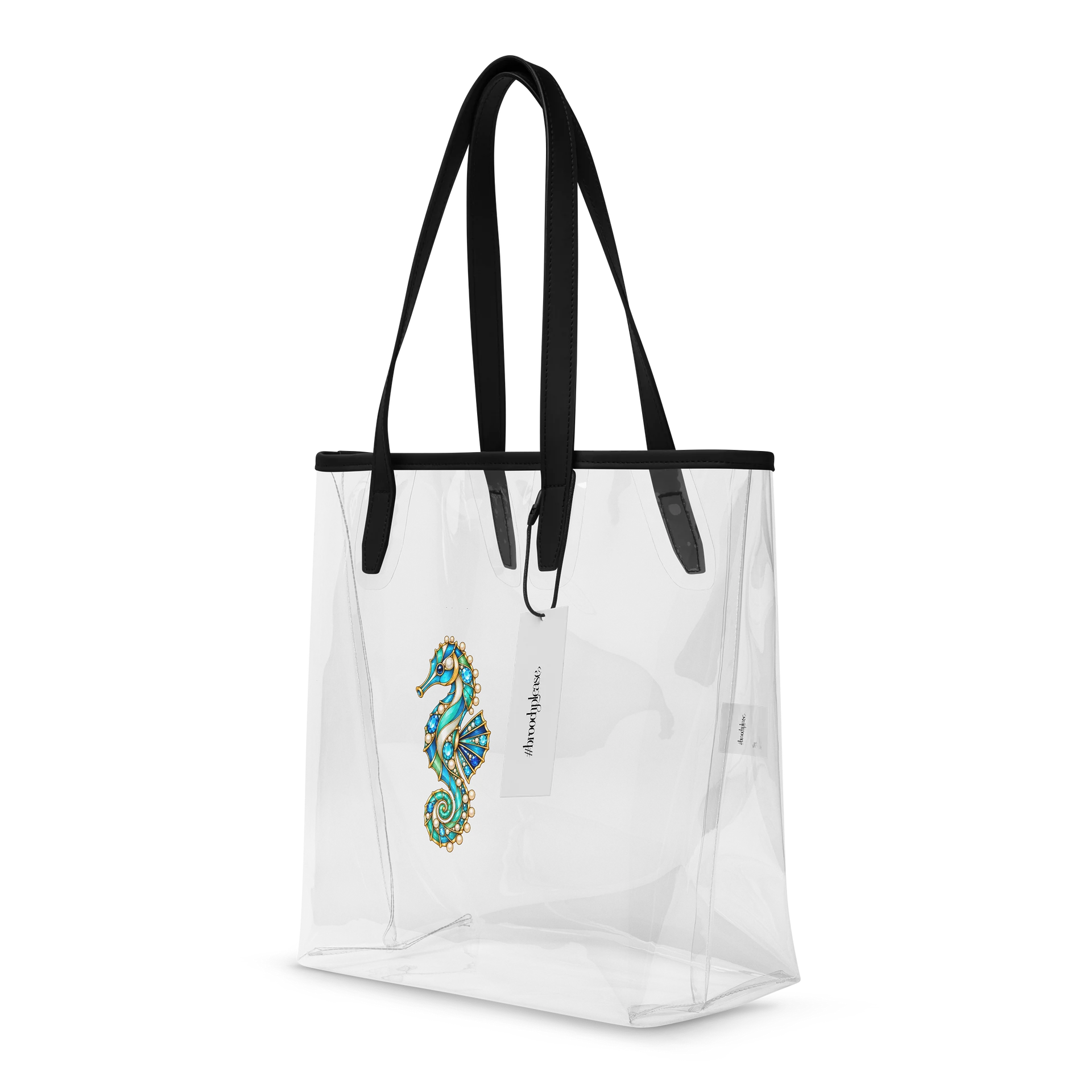 Jeweled Brooch-inspired Seahorse Clear Tote product image (4)
