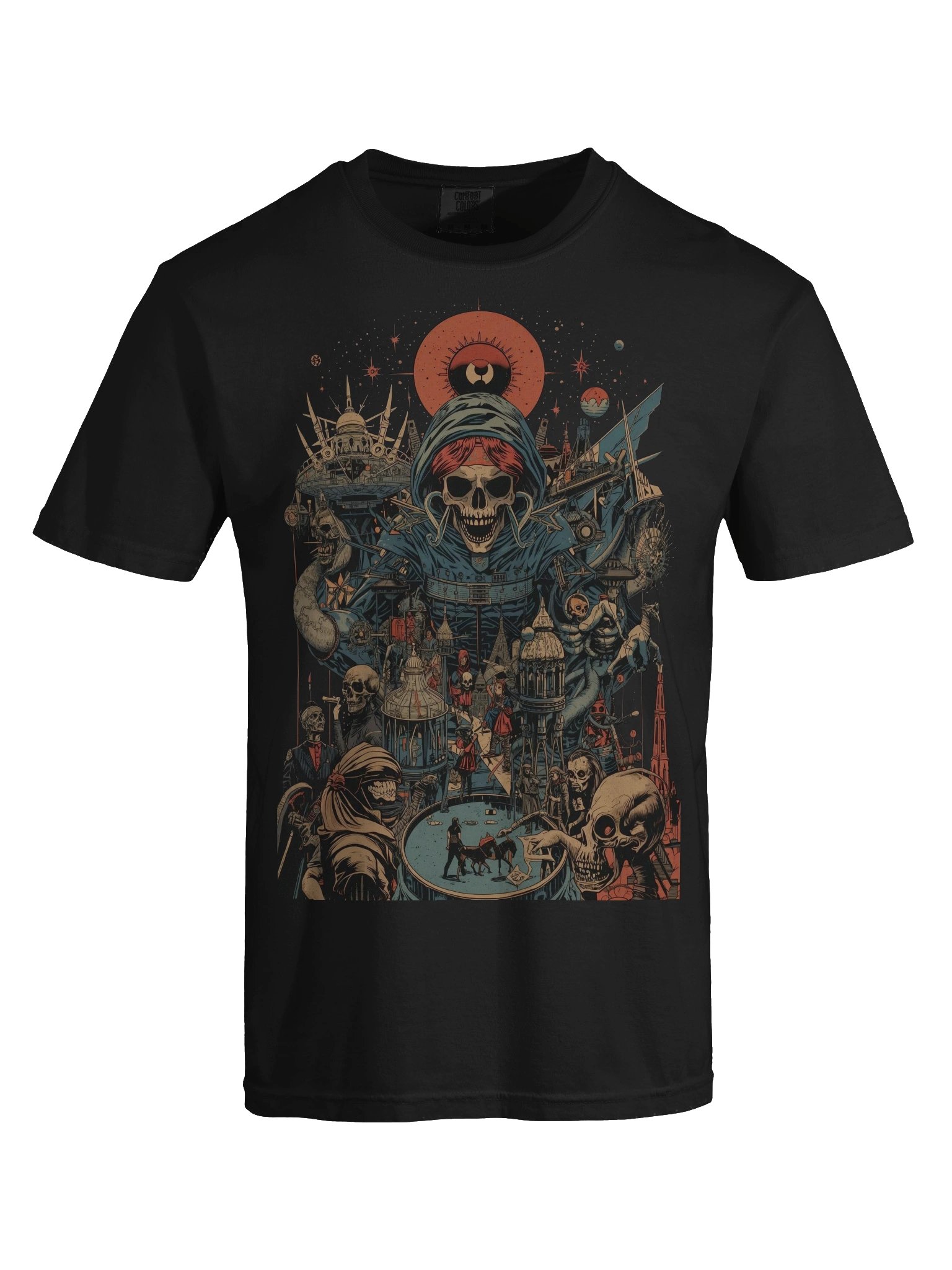 Crimson Sun Skullscape Heavyweight T-Shirt product image (2)