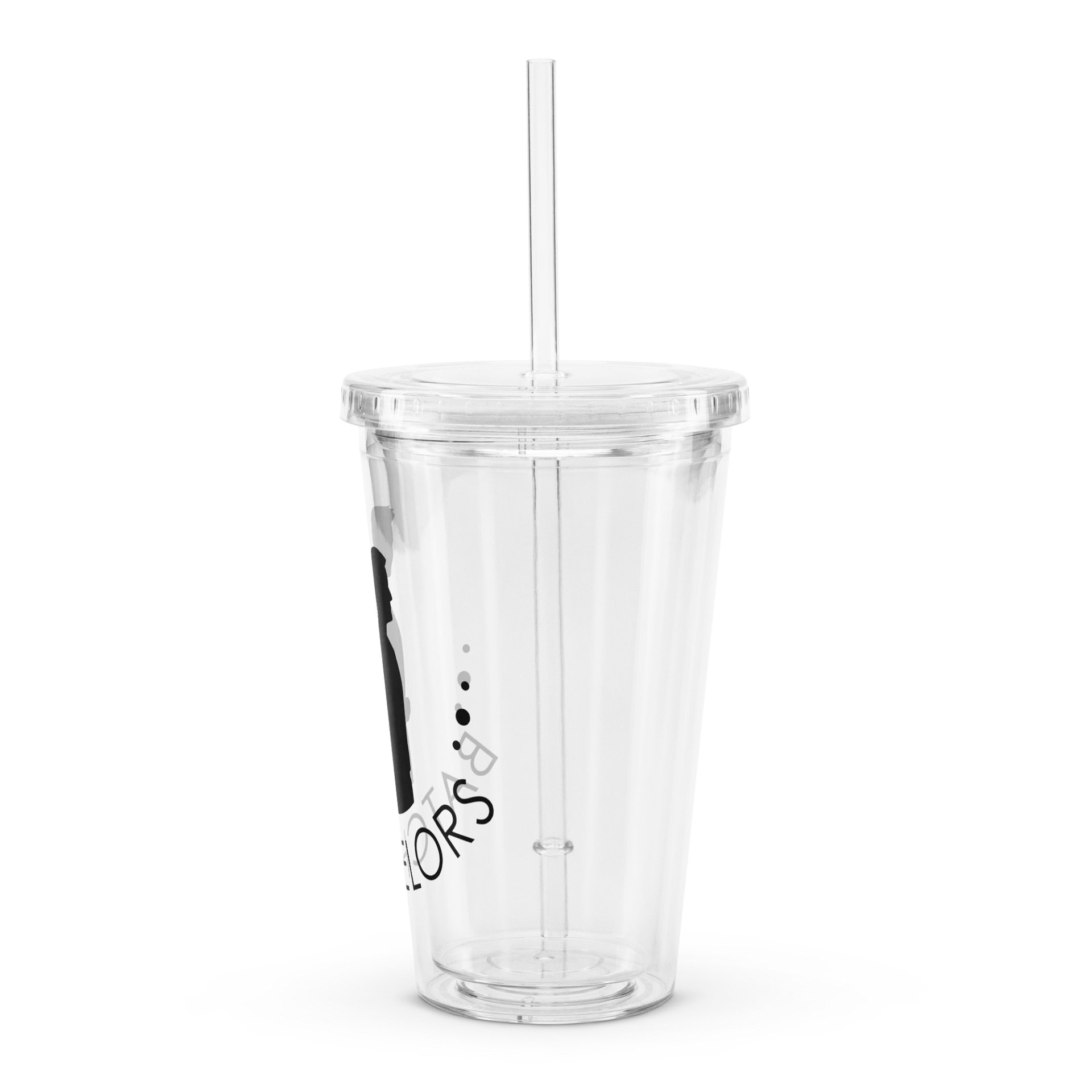 Batchelors Double Wall Clear Plastic Tumbler with Straw product image (4)