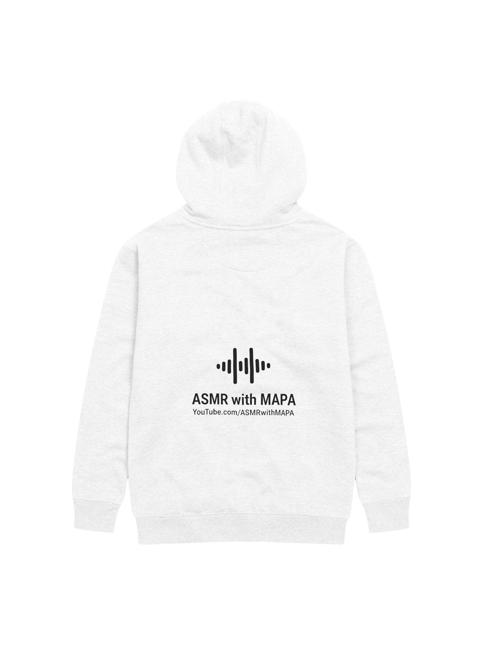 ASMR with MAPA Premium Unisex Hoodie – Soundwave Design (White) product image (2)