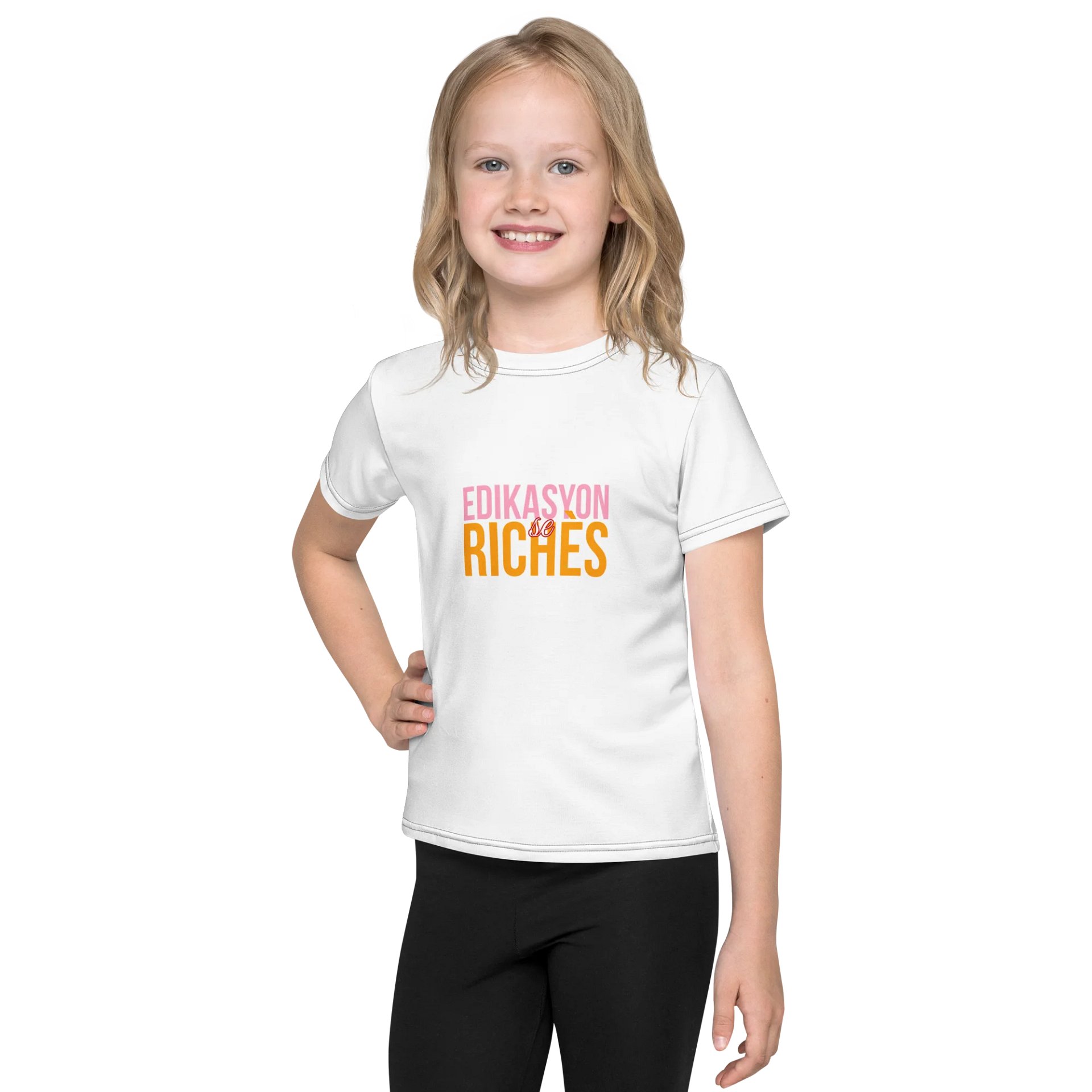 Kids' Crew Neck T-Shirt – Growing Minds. Big Message. product image (1)