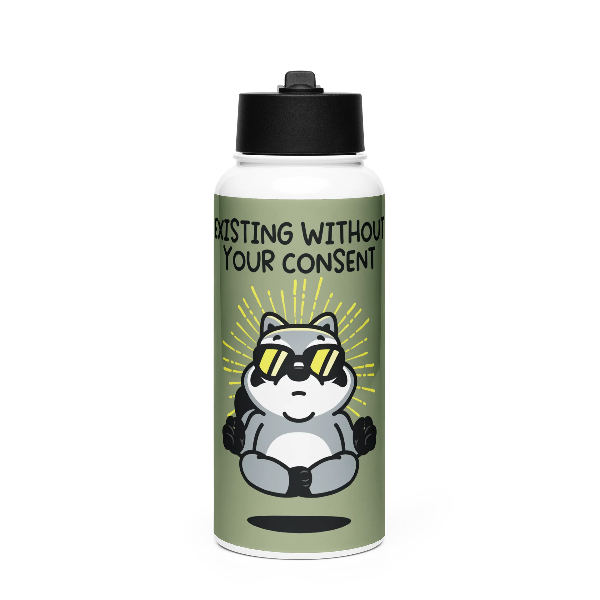 Existing Without Your Consent Steel Water Bottle product image (1)
