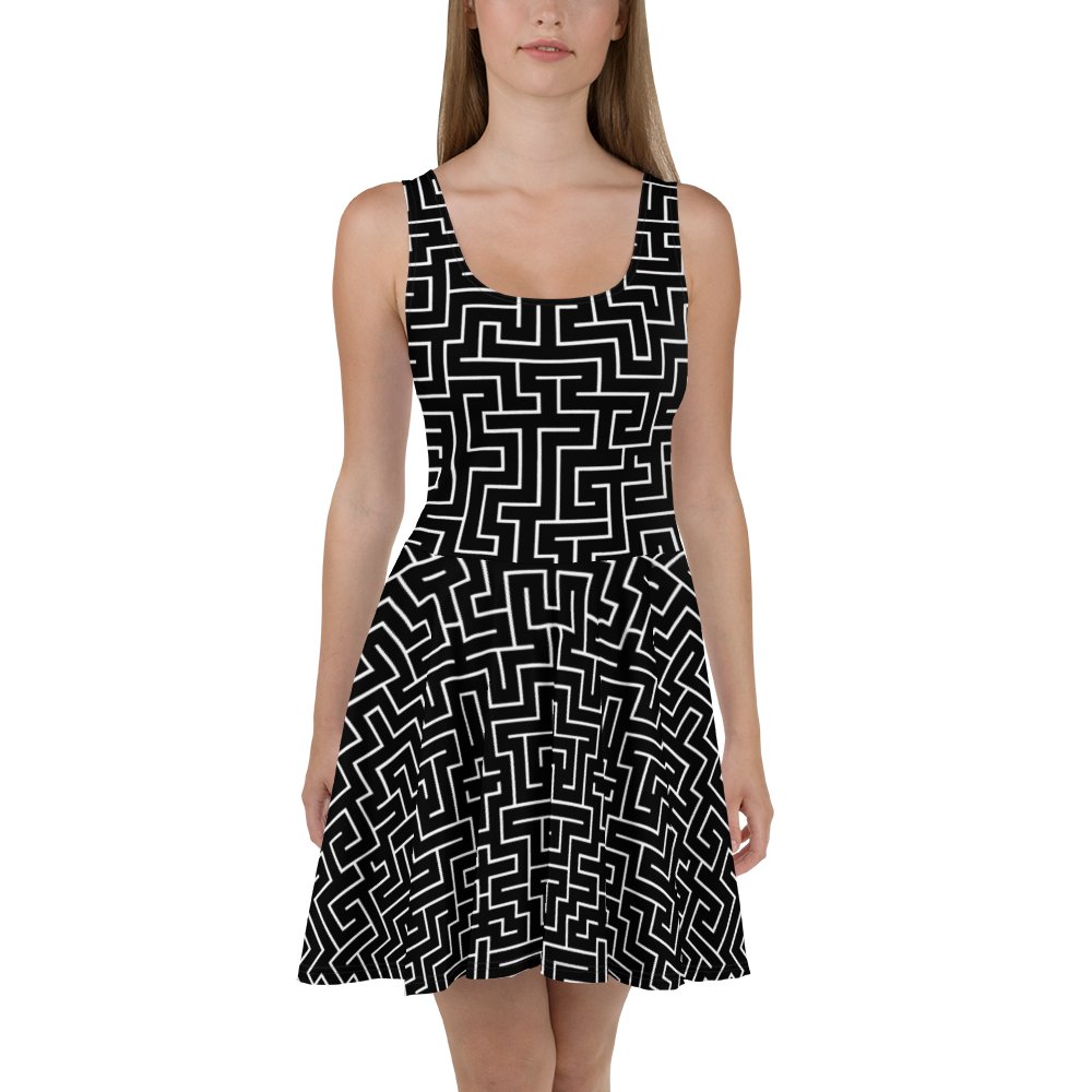 Dark Labyrinth Geometric Dress product image (1)