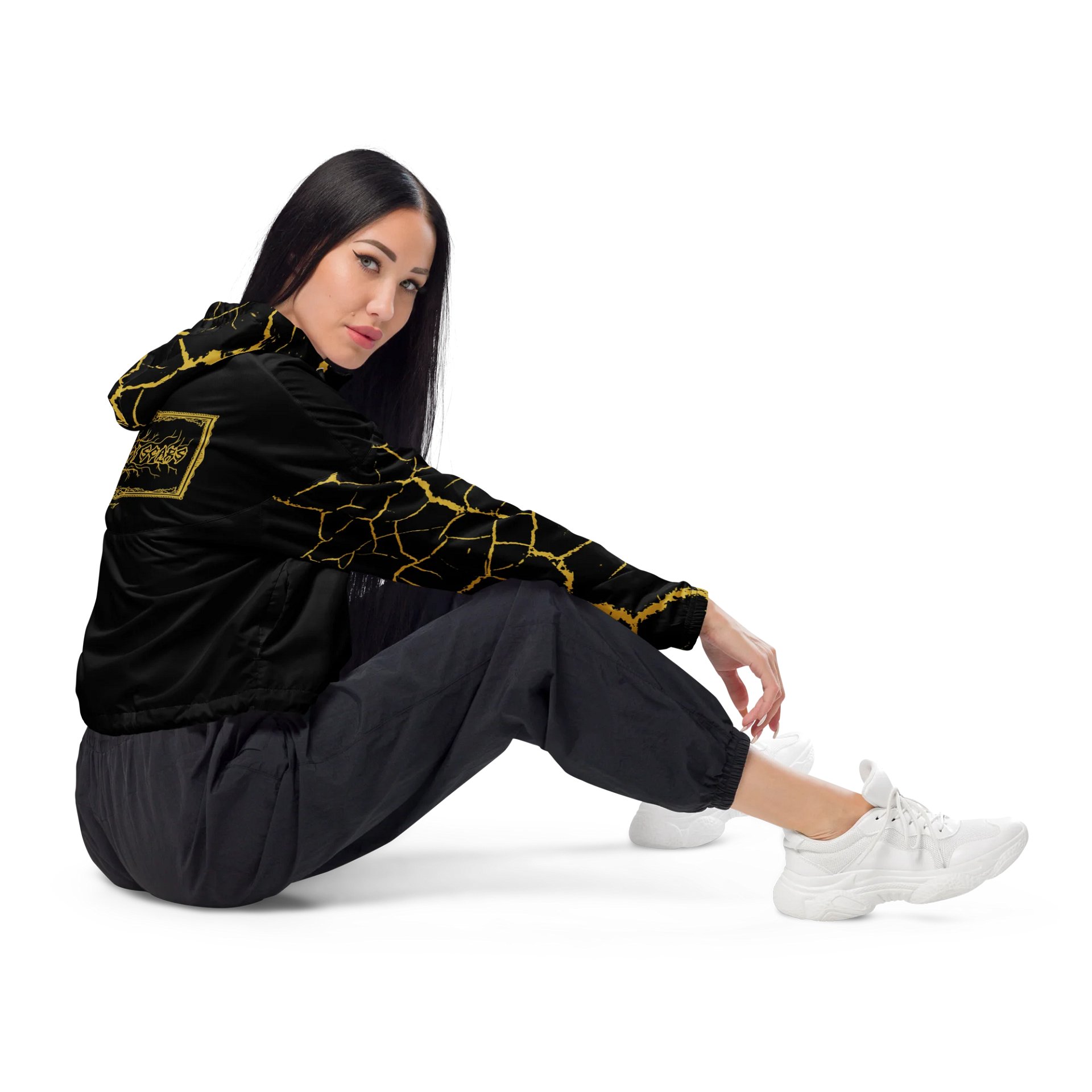 Kintsugi Scars Cropped Windbreaker product image (4)
