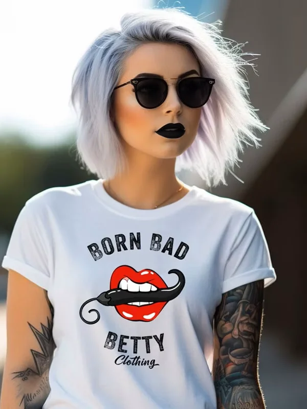 Born Bad Betty White Woman's T-shirt product image (1)