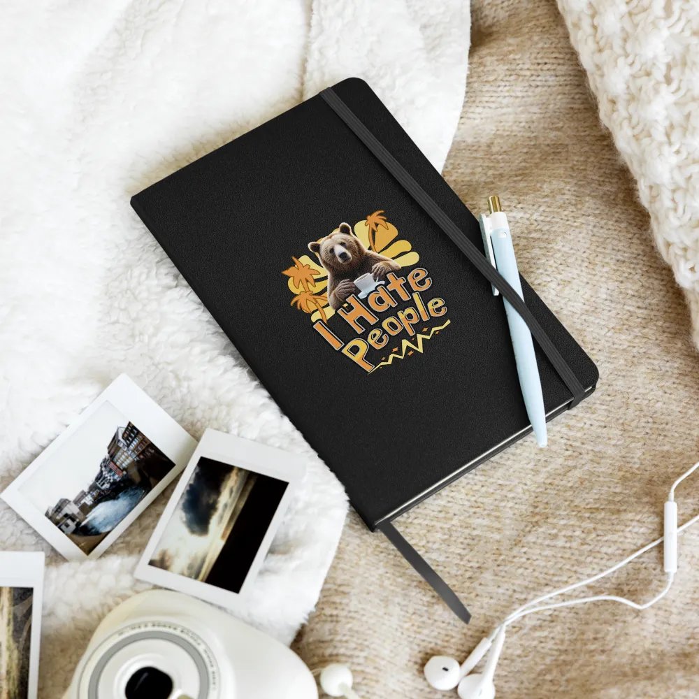 I Hate People Bear Sassy Hardcover Notebook product image (9)