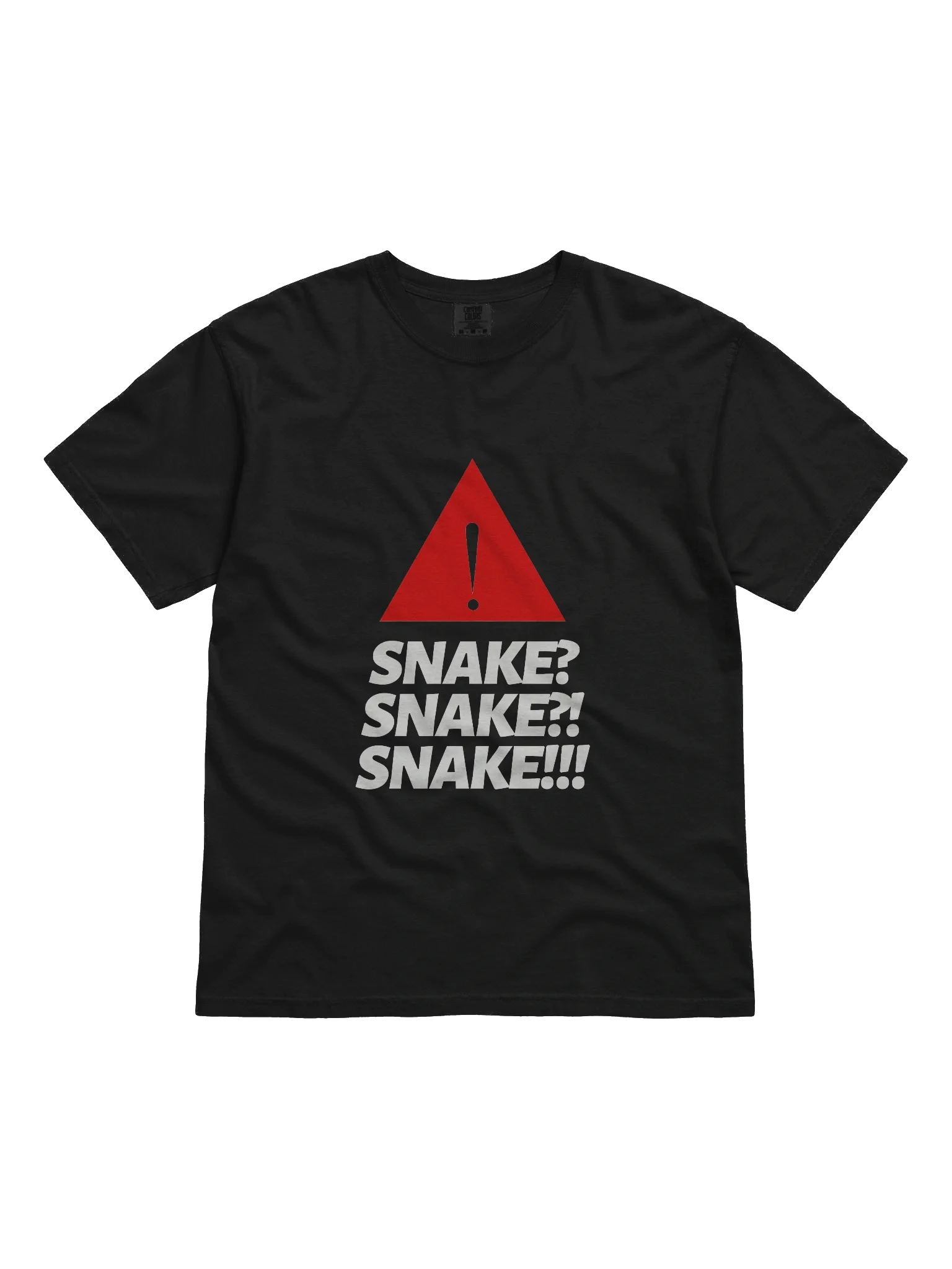 Snake?! Snake?! SNAKE!!! Red Alert Gaming Shirt, official Overwhelmed Gamer merch item
