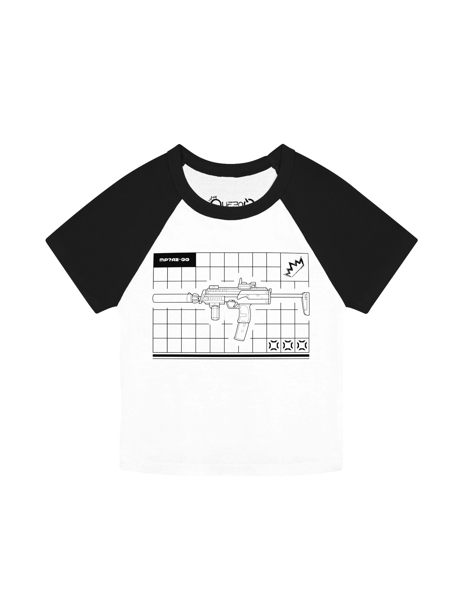 MP7 Grid Raglan Baby Tee product image (3)