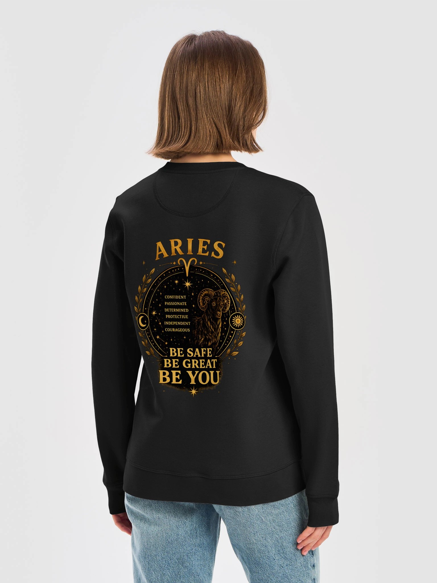 Aries “Fearlessly Forward” Premium Zodiac Crewneck product image (6)