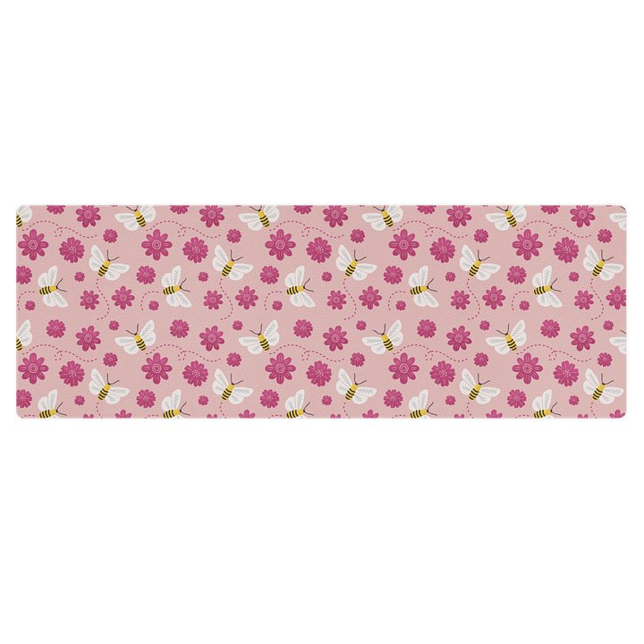 Little Pink Bees Yoga Mat product image (1)