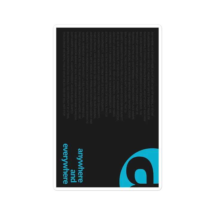 Anywhere and Everywhere "manifesto" Laptop Sticker product image (1)