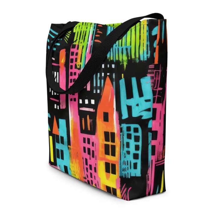 Vibrant Urban Geometry All-Over Tote Bag product image (2)