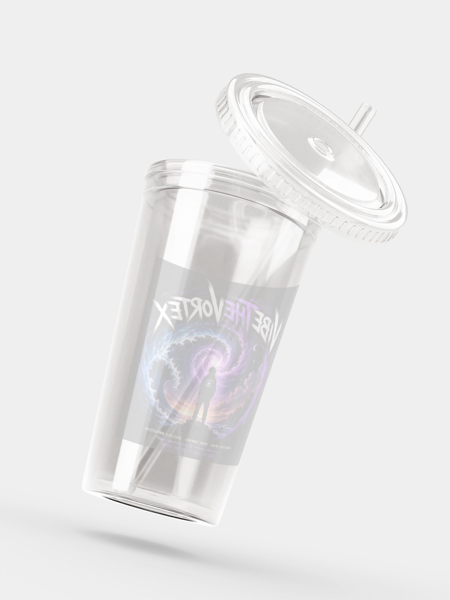 vibethevortex Double Wall Clear Plastic Tumbler product image (9)