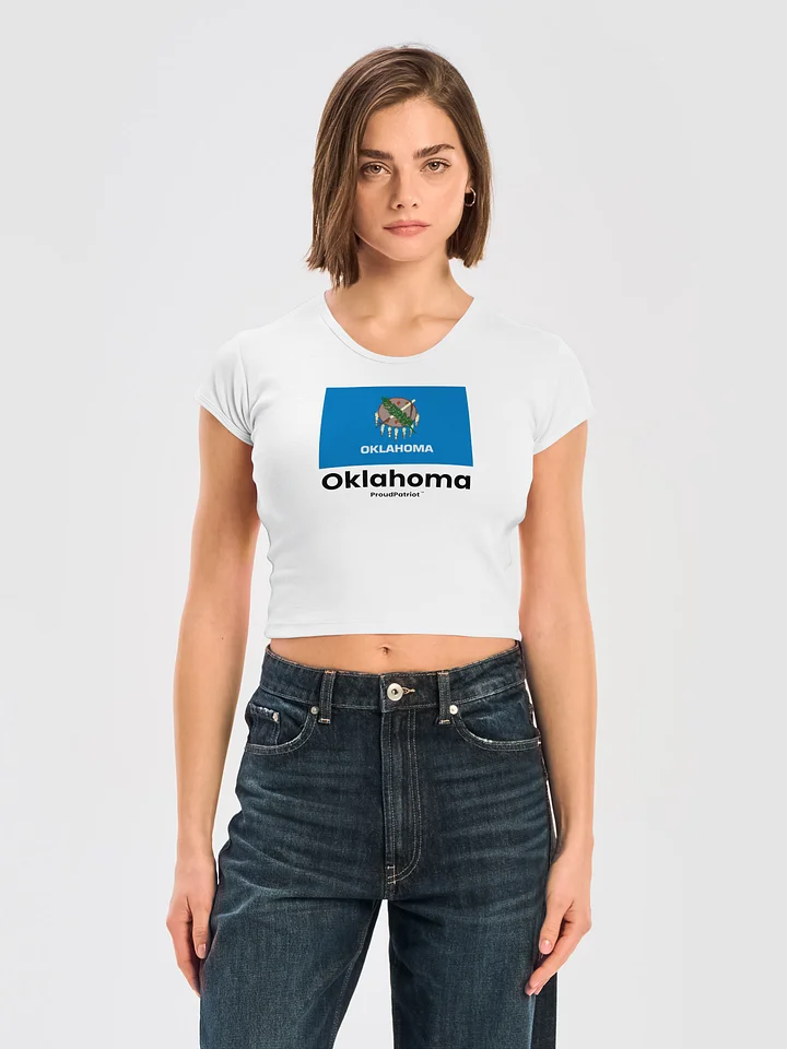 Oklahoma Women's Ribbed Baby Tee Crop Top product image (1)