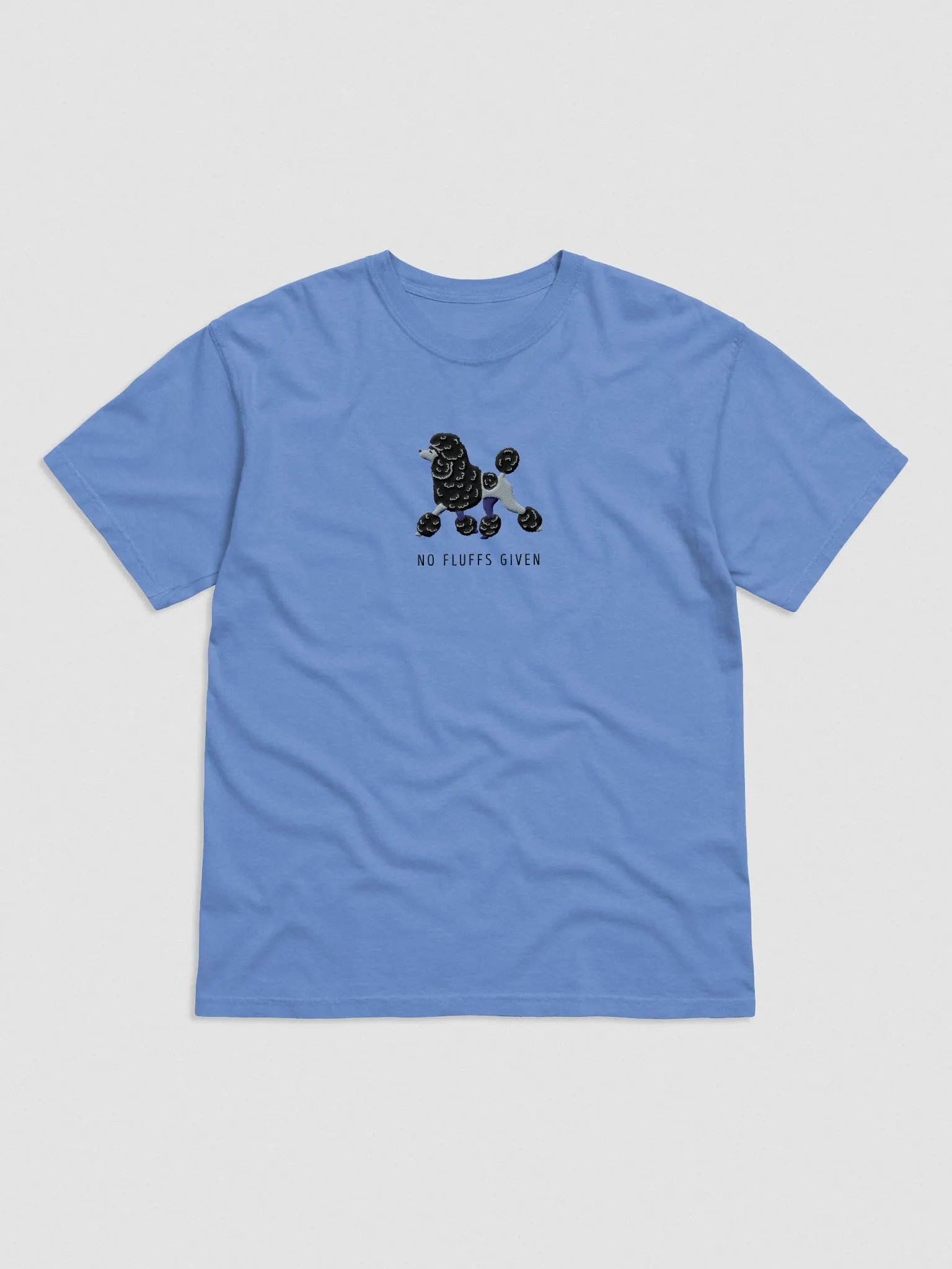 No Fluffs Given T-Shirt(Embroidered) of a Standard Poodle(Black) product image (4)