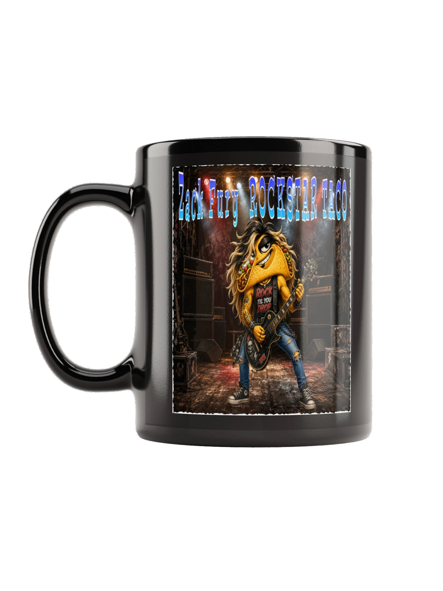 Rockstar Taco Black Glossy Mug - The Taco family product image (2)