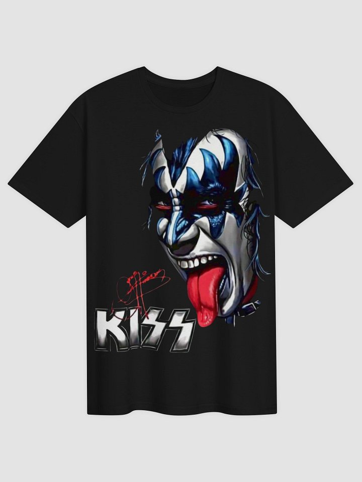 KISS Demon Face T-Shirt | Gene Simmons Tongue Portrait Graphic | 70s Arena Shock Rock Icon Tee product image (1)