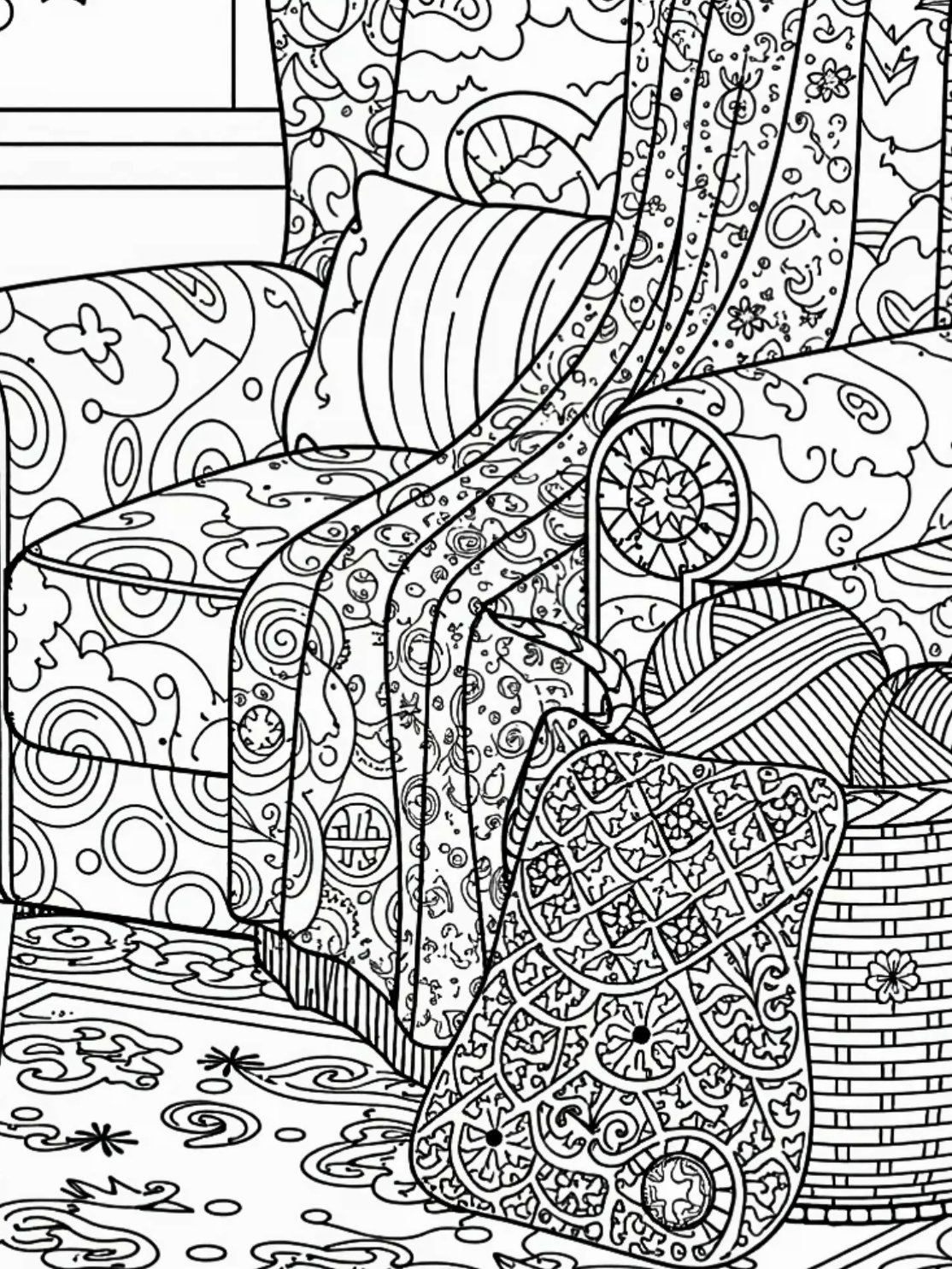Mystical Stitch Oracle Coloring Book | Printable Crochet Coloring Pages | Fiber Arts Meditation & Magic product image (5)