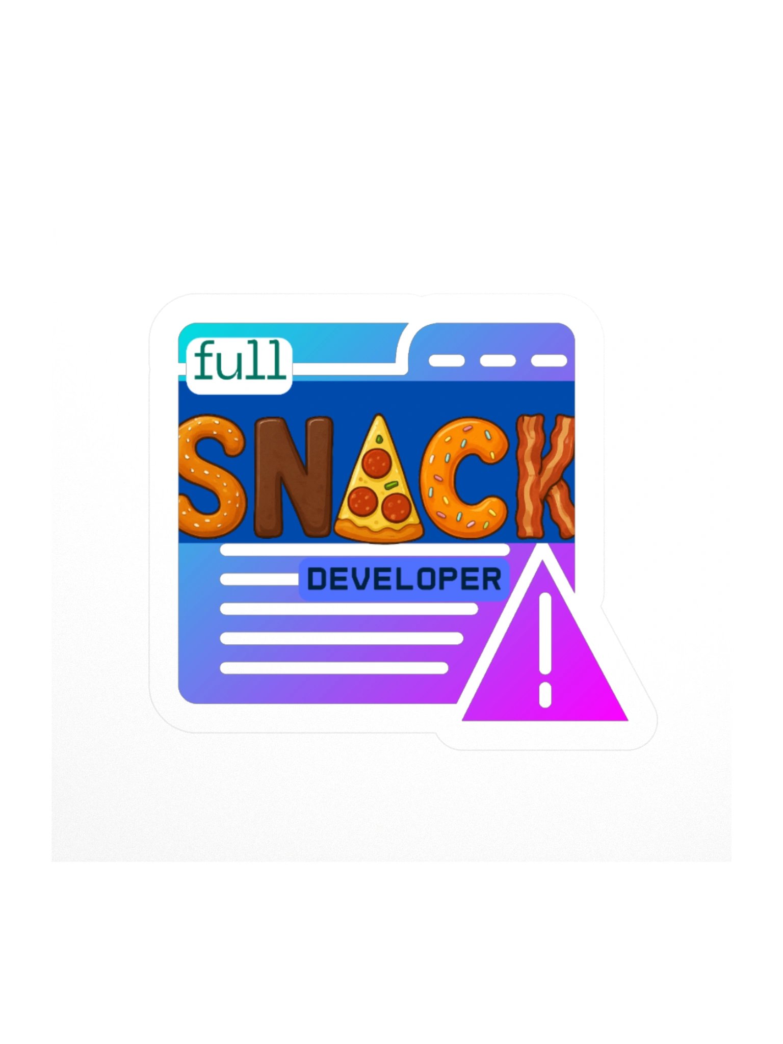 Full Snack Developer Sticker (Coding) product image (2)